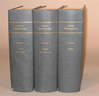 Appraisal: vols The Arctic Institute of North America Arctic Bibliography Washington