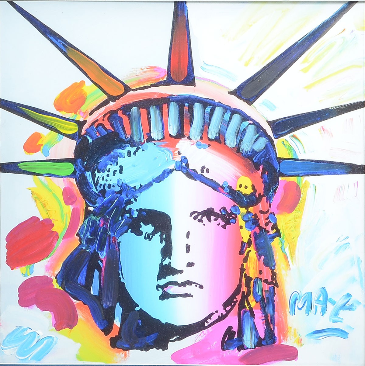 Appraisal: MAX Peter American German - ''Liberty VII'' Mixed Media sight