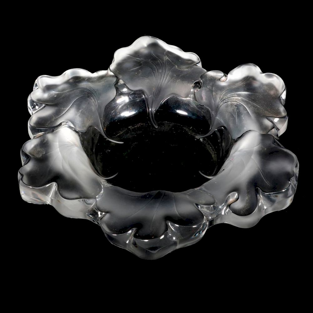 Appraisal: A LALIQUE CLEAR AND FROSTED GLASS CAPUCINES BOWL A Lalique