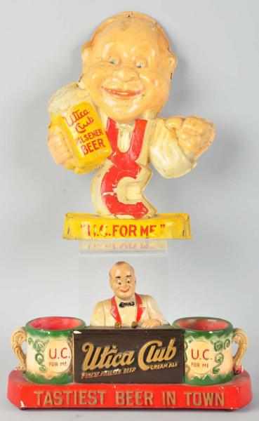 Appraisal: Lot of Utica Club Beer Advertising Figures Plaster and paper