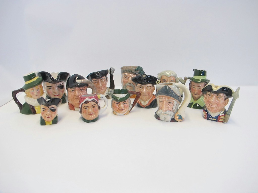 Appraisal: Thirteen small character jugs to include Sylvac William Shakespeare Anne