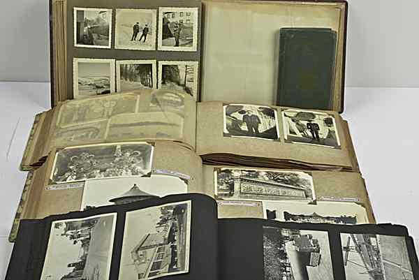 Appraisal: U S WWI Photo Albums and Navy Work Book Lot