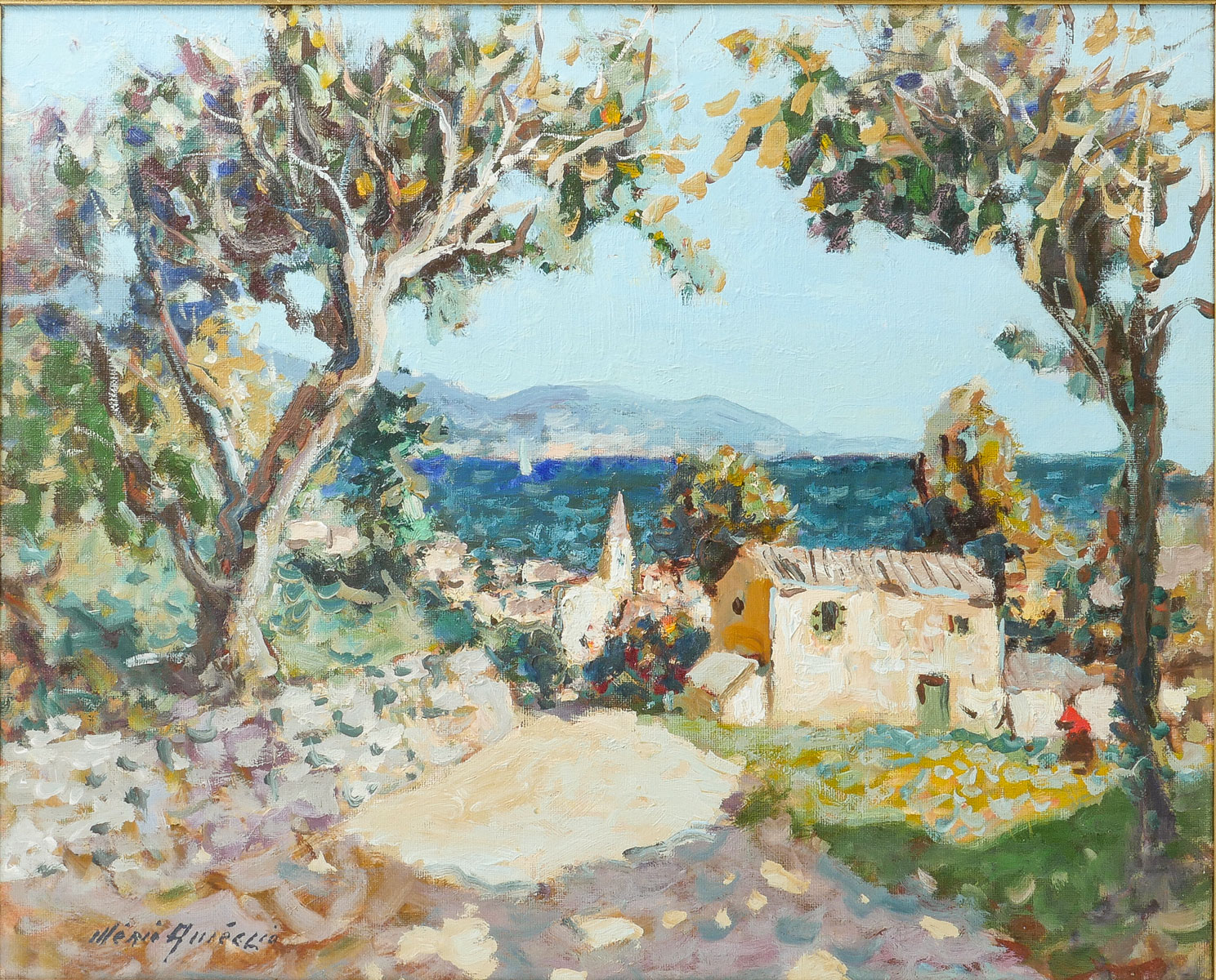 Appraisal: AMEGLIO Merio French Italian - ''Cap Ferat'' Oil Canvas ''