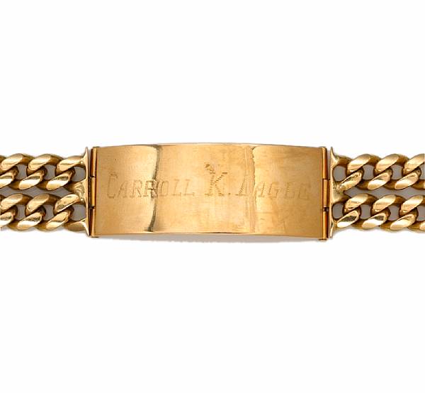 Appraisal: An eighteen karat gold bracelet weighing approximately grams length in