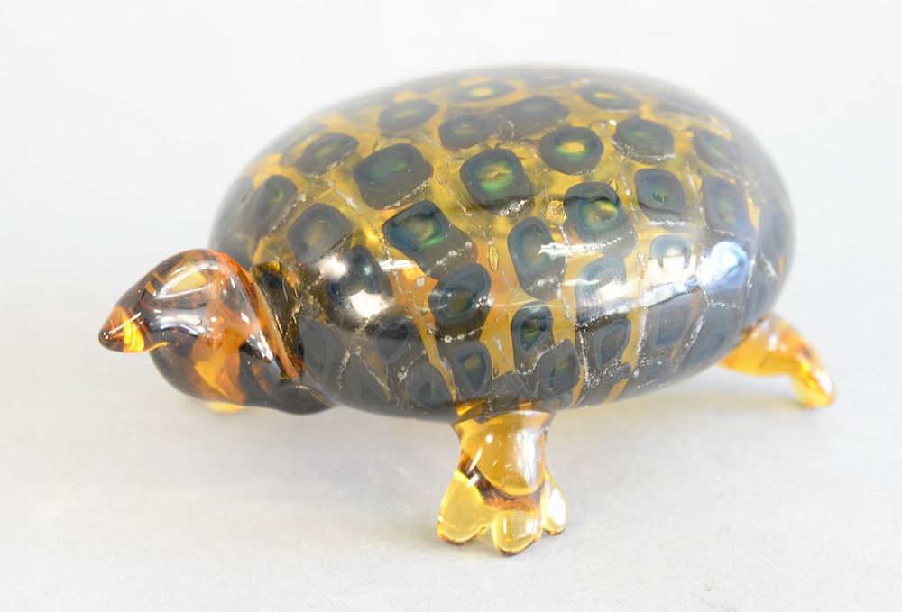 Appraisal: Venini Italian glass model of a turtle th century lg