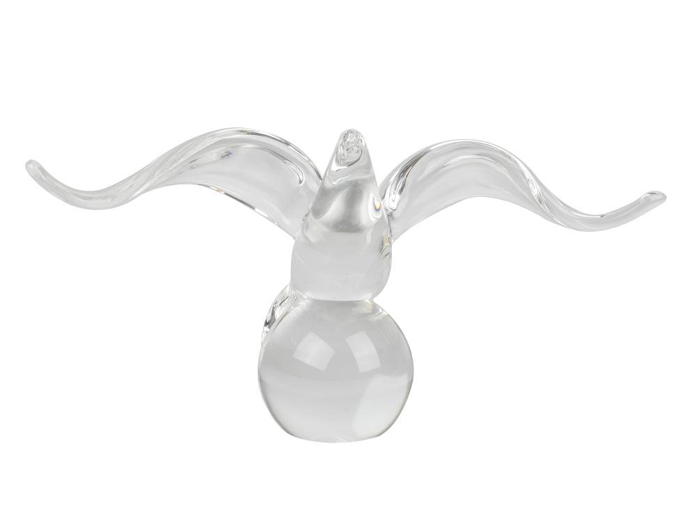 Appraisal: STEUBEN GLASS EAGLE FIGUREsigned to underside inches wide inches deep