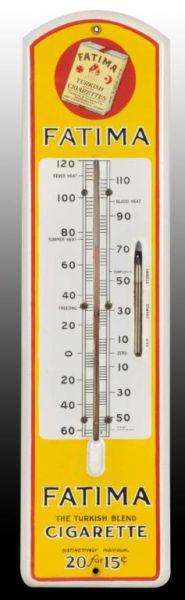 Appraisal: Fatima Porcelain Thermometer Description Circa s to s Barometer portion