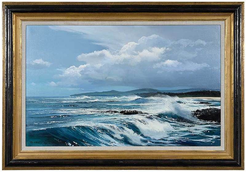 Appraisal: Peter Ellenshaw California British - Coastline on a Cloudy Day