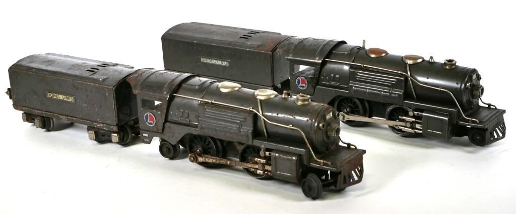 Appraisal: LIONEL O GAUGE STEAM LOCOMOTIVES E AND TENDERSTwo - -