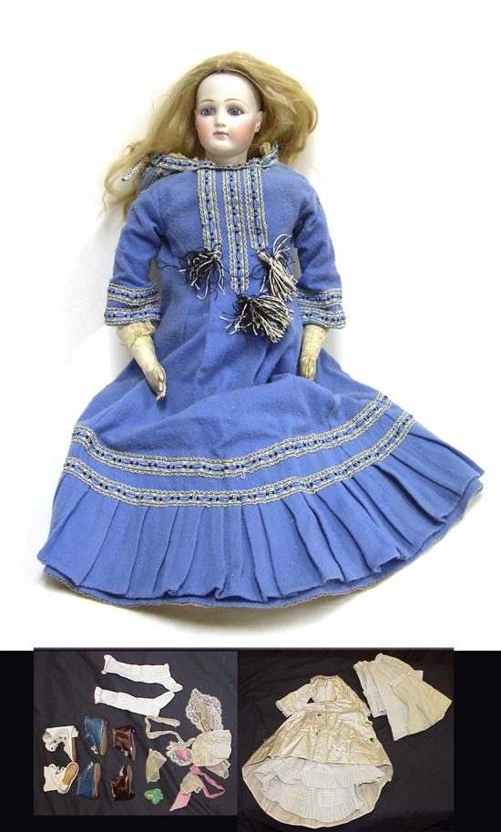 Appraisal: Doll Jumeau portrait face swivel head Fashion doll blonde wig