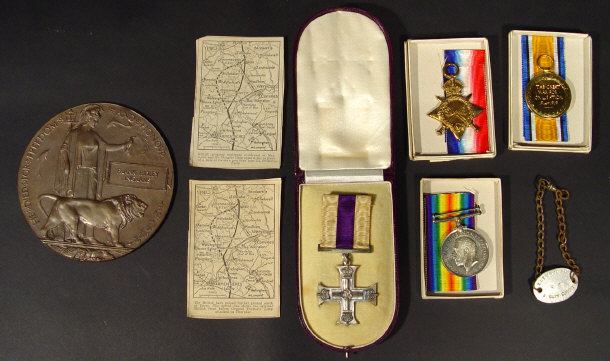 Appraisal: World War I Military Cross Medal group comprised - War