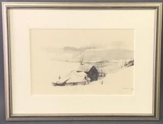 Appraisal: Andrew Wyeth Print The Corner Framed and matted Andrew Wyeth