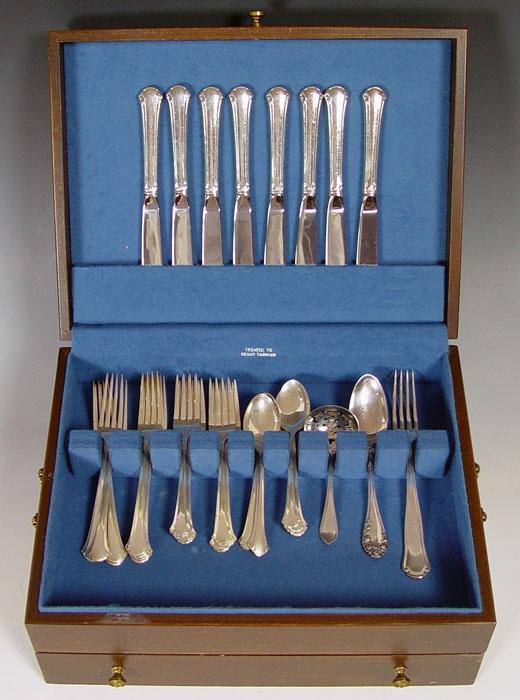 Appraisal: TOWLE CHIPPENDALE STERLING FLATWARE SET Approx piece in the Chippendale