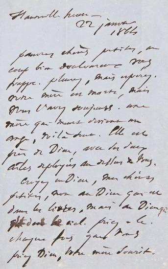 Appraisal: HUGO Victor-Marie - - JERSEY Autograph letter signed Victor Hugo