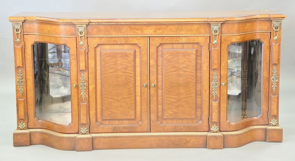 Appraisal: Henredon sideboard with serpentine glass doors ht in wd in