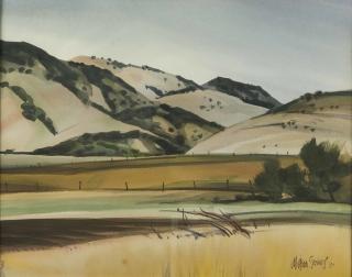 Appraisal: Milford Zornes Watercolor Laguna Canyon Framed Milford Zornes - watercolor