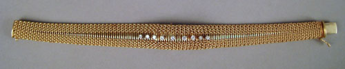 Appraisal: Ladies K yellow gold Glycine bracelet watch with jewel movemnt