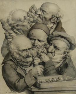 Appraisal: Louis Leopold Boilly French The Antiquarians the lithograph depicting five