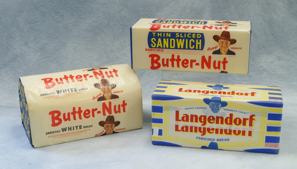 Appraisal: Hopalong Cassidy bread displays Butter-Nut Langendorf largest