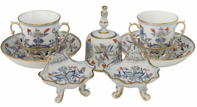 Appraisal: lot of Meissen porcelain tableware in the Rich Blue Onion