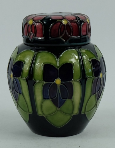 Appraisal: Moorcroft small ginger jar cover decorated in the Sally Tuffin