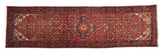 Appraisal: Hand-tied Persian Bijar runner approx ' l ' w