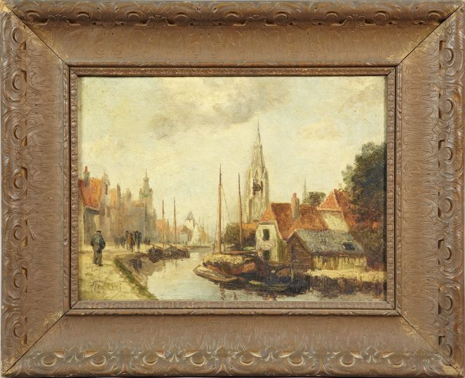 Appraisal: Adriaan Christiaan Willem Terhell Dutch - View of a Dutch