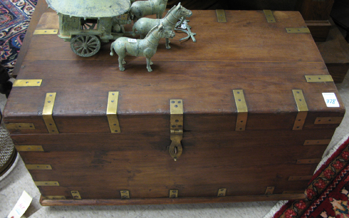 Appraisal: LIFT-TOP BLANKET CHEST Jaipur Rajasthan India th century The rectangular