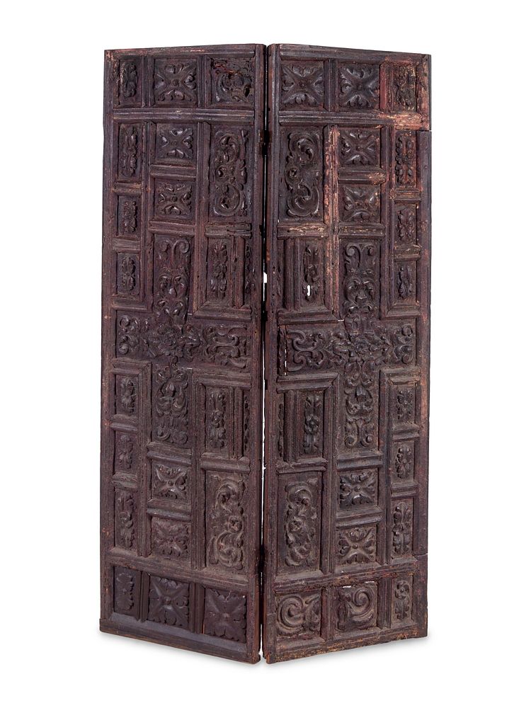 Appraisal: A Pair of Continental Carved Panels or Doors A Pair