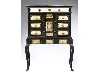 Appraisal: AN ITALIAN PIETRA PAESINA AND SCAGLIOLA MOUNTED EBONY CABINET of