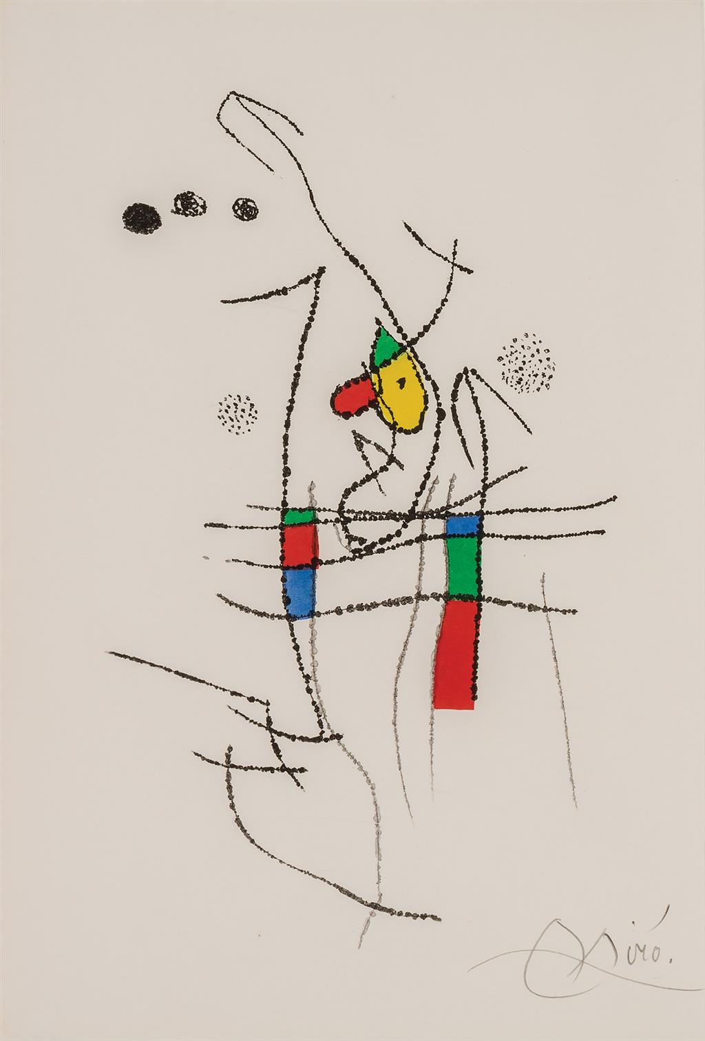 Appraisal: JOAN MIRO Spanish - Composition I from La Spiral etching