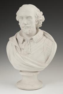 Appraisal: Large Parian Bust th c of William Shakespeare Large Parian