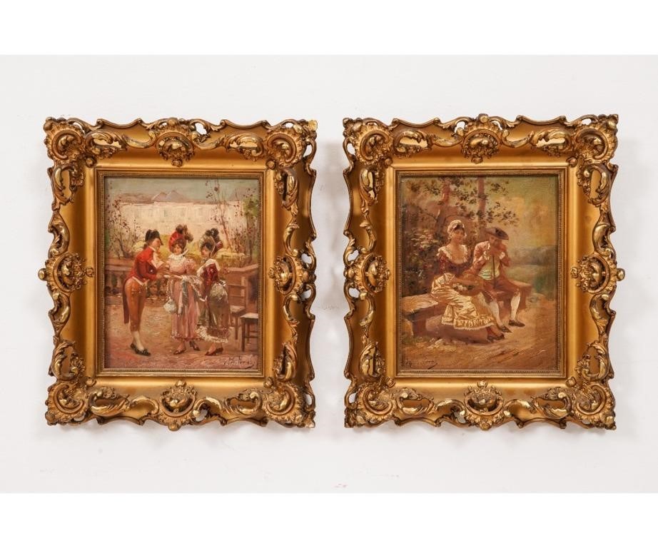 Appraisal: Alfonso Alonso Perez - Spanish pair of oil on canvas