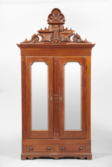 Appraisal: American Renaissance Revival Walnut Armoire fourth quarter th century the