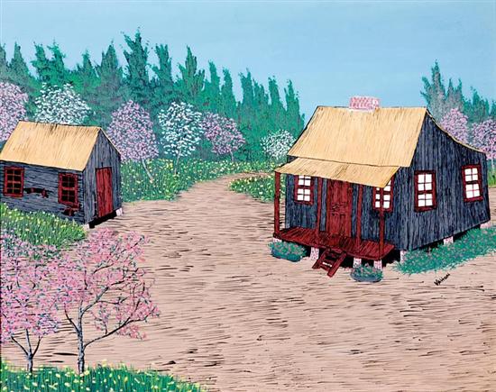 Appraisal: Valton Murray Georgia th century COUNTRY CABIN Southern folk art