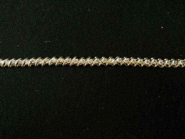 Appraisal: Diamond Tennis Bracelet diamonds totaling carats in k yellow gold