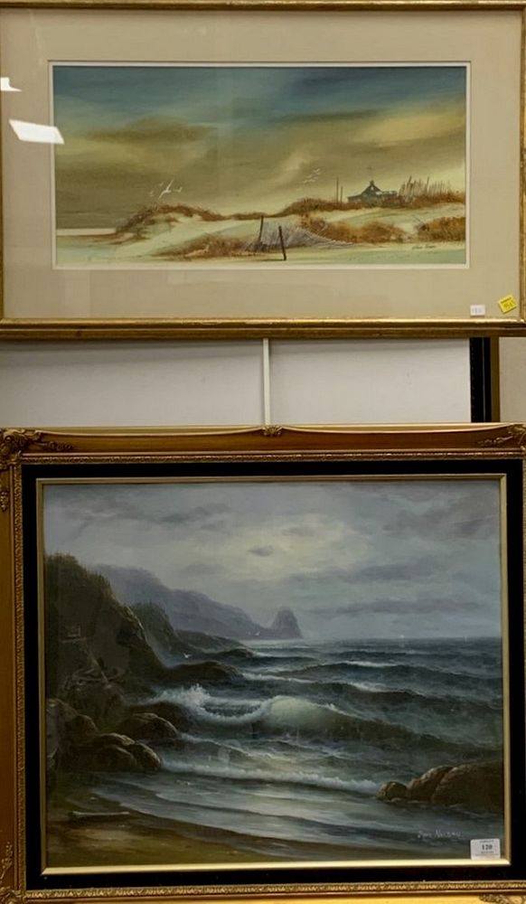 Appraisal: Two piece lot to include Allen Ulmer - sea shore