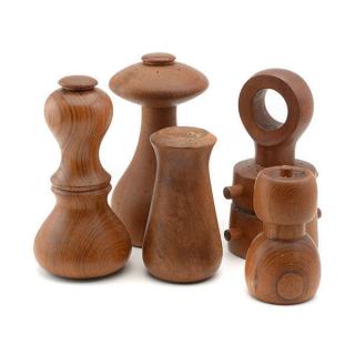 Appraisal: Collection Of Danish Wood Items Collection Of Dansk Pepper Grinders