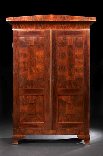 Appraisal: American Late Classical Mahogany Armoire second quarter th century the