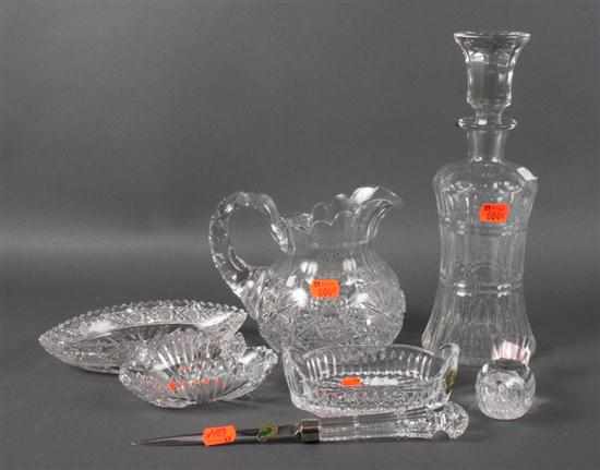 Appraisal: Assorted Waterford and cut crystal glass items Waterford items include