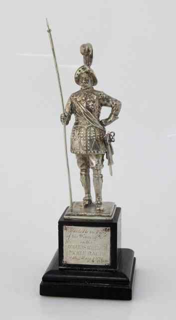 Appraisal: A silver figure of a th Century soldier Gibson Co