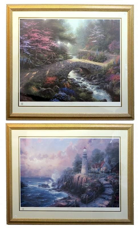 Appraisal: Two Framed Prints By Thomas Kinkade Two Framed Prints By