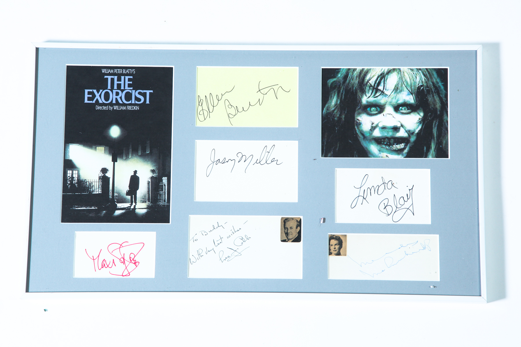 Appraisal: AUTOGRAPHS OF THE EXORCIST CAST American th century A matted