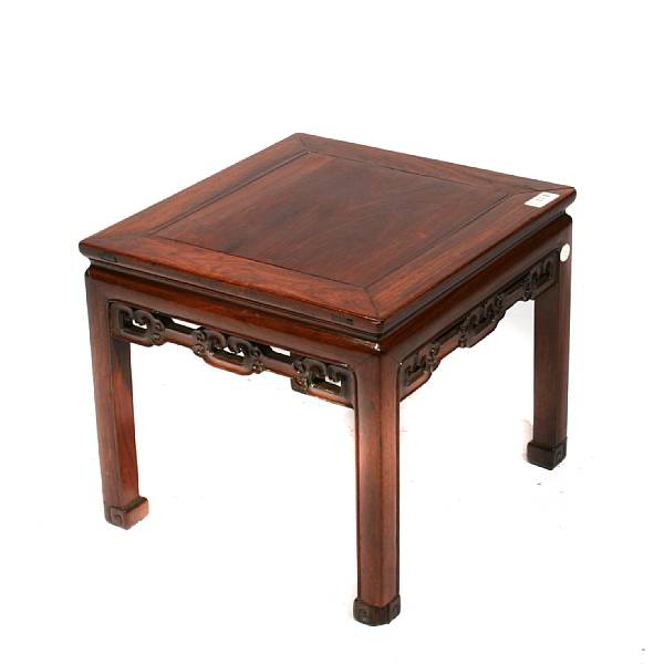 Appraisal: A Chinese mixed wood stool height in width in depth