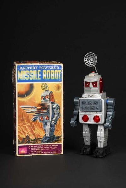 Appraisal: Missile Robot Toy Description Japanese Made by Alps Working When