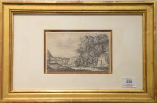 Appraisal: th th century engraving landscape sight size x th th