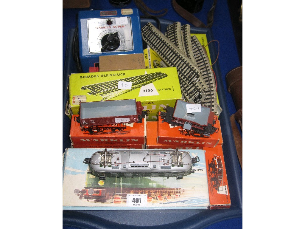 Appraisal: Marklin Model electric train set with wagons etc all boxed