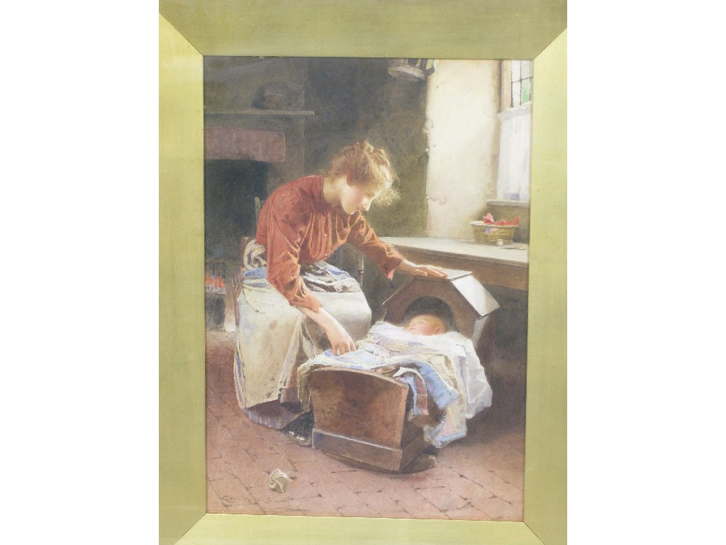 Appraisal: CARLTON ALFRED SMITH - Tending the Baby signed 'C A