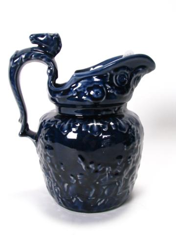 Appraisal: English Wood Pottery pitcher with horse head figural handle high