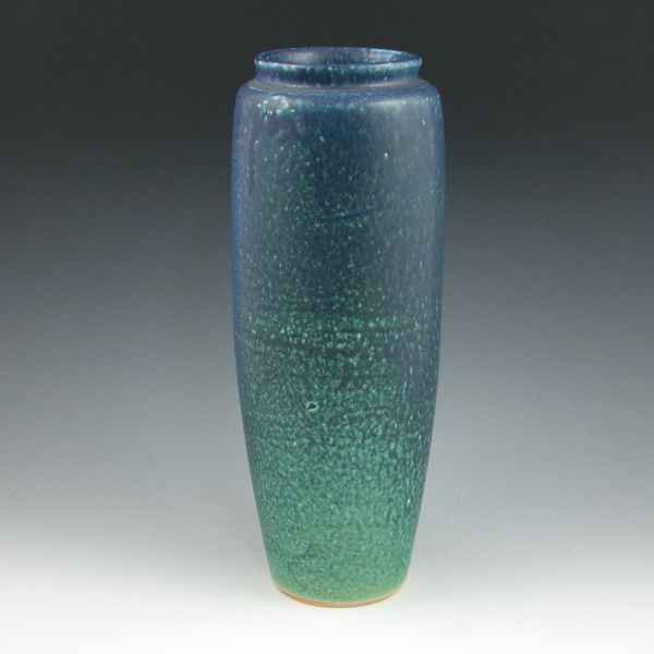 Appraisal: Studio pottery vase with blue matte over turquoise glazes Unmarked